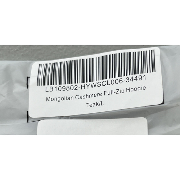 Quince Mongolian Cashmere Full Zip Hoodie Womens L Teak Tan Brown Sweater Luxury - Picture 7 of 7